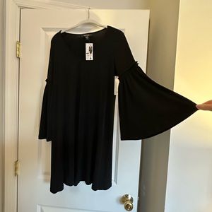Karen Kane black dress with bell sleeves